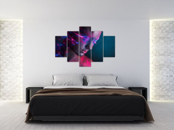 Tablou strălucitor a femeii (150x105 cm)