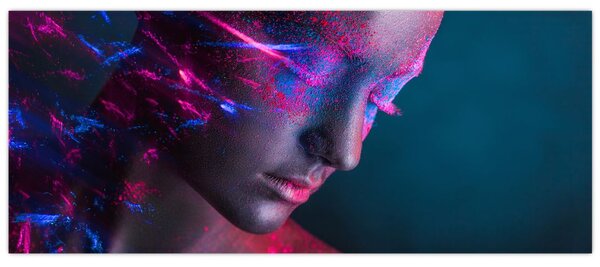 Tablou strălucitor a femeii (120x50 cm)