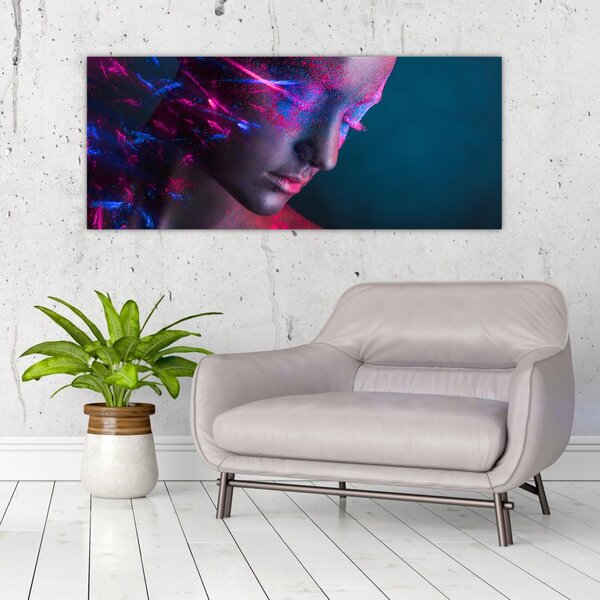 Tablou strălucitor a femeii (120x50 cm)