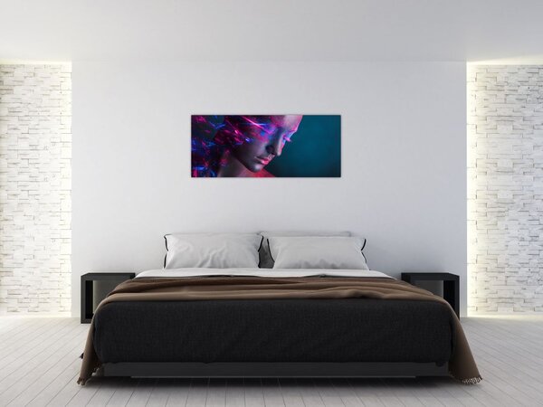 Tablou strălucitor a femeii (120x50 cm)