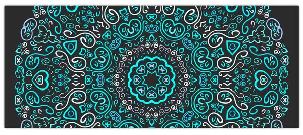 Tablou cu abstracție ornamentală (120x50 cm)