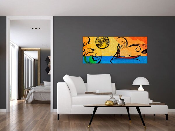 Tablou cu pictură străveche (120x50 cm)