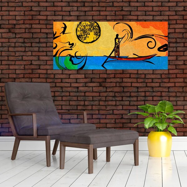 Tablou cu pictură străveche (120x50 cm)