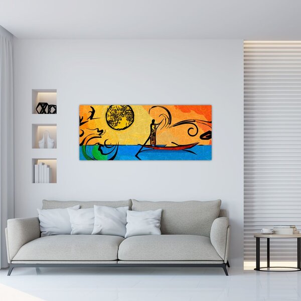 Tablou cu pictură străveche (120x50 cm)