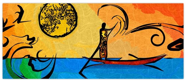 Tablou cu pictură străveche (120x50 cm)