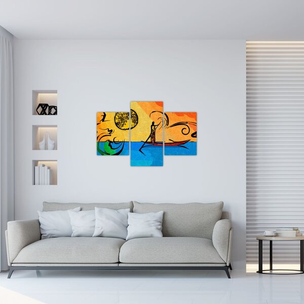 Tablou cu pictură străveche (90x60 cm)