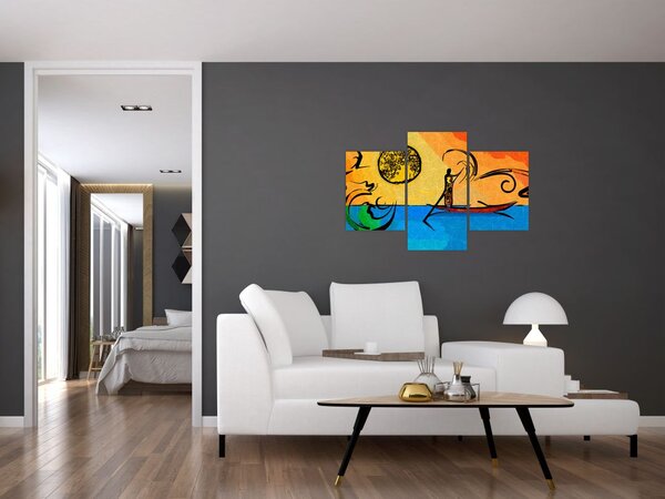 Tablou cu pictură străveche (90x60 cm)