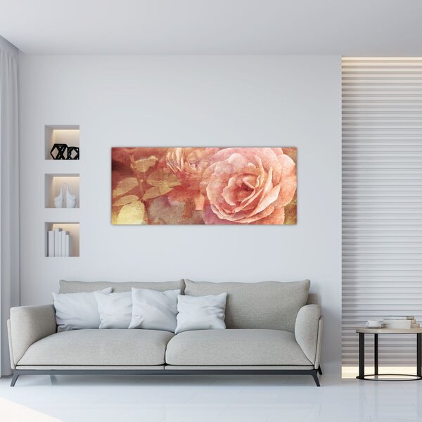 Tablou cu trandafir (120x50 cm)