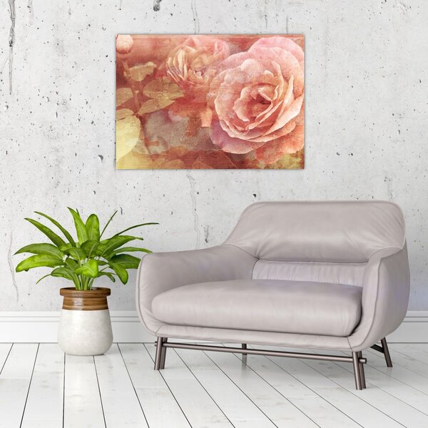 Tablou cu trandafir (70x50 cm)