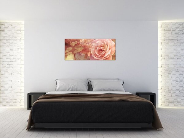 Tablou cu trandafir (120x50 cm)