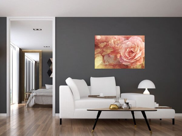 Tablou cu trandafir (90x60 cm)