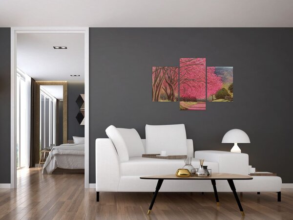 Tablou cu copaci înfloriți (90x60 cm)