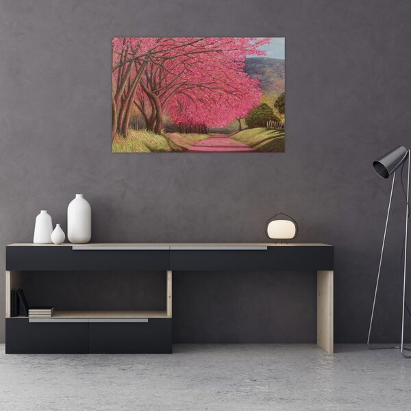 Tablou cu copaci înfloriți (90x60 cm)