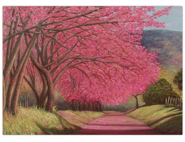 Tablou cu copaci înfloriți (70x50 cm)