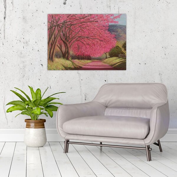 Tablou cu copaci înfloriți (70x50 cm)
