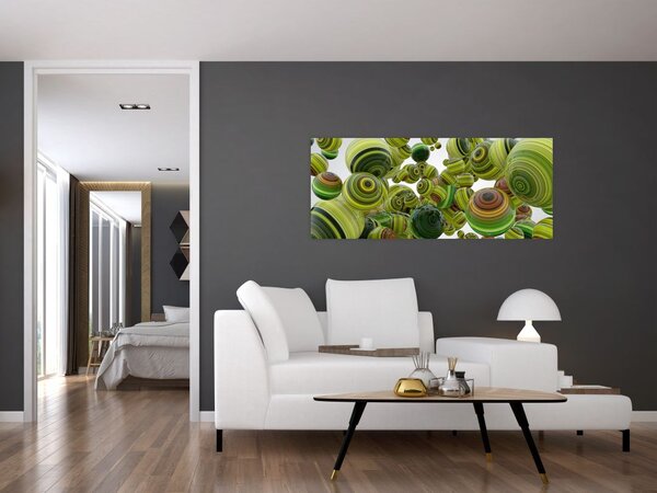Tablou cu bile în dungi (120x50 cm)