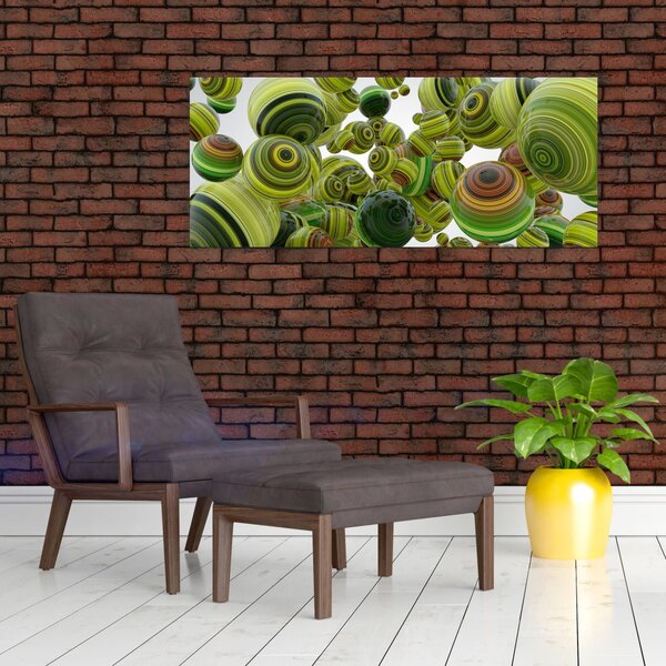Tablou cu bile în dungi (120x50 cm)