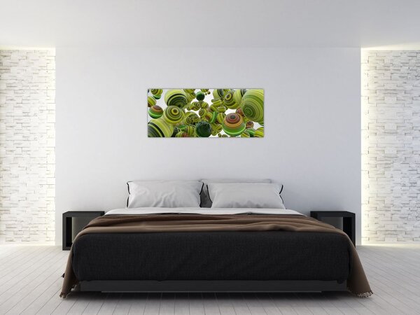 Tablou cu bile în dungi (120x50 cm)