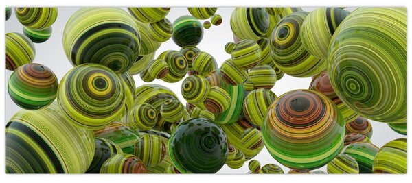 Tablou cu bile în dungi (120x50 cm)