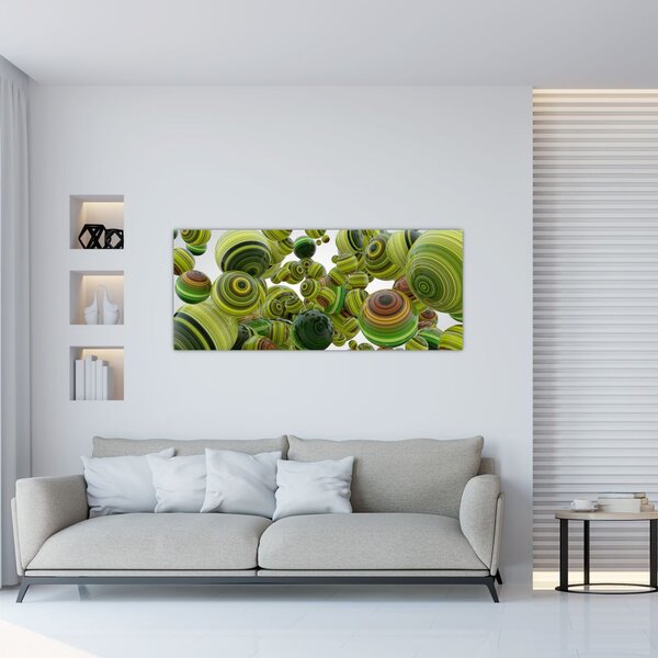 Tablou cu bile în dungi (120x50 cm)