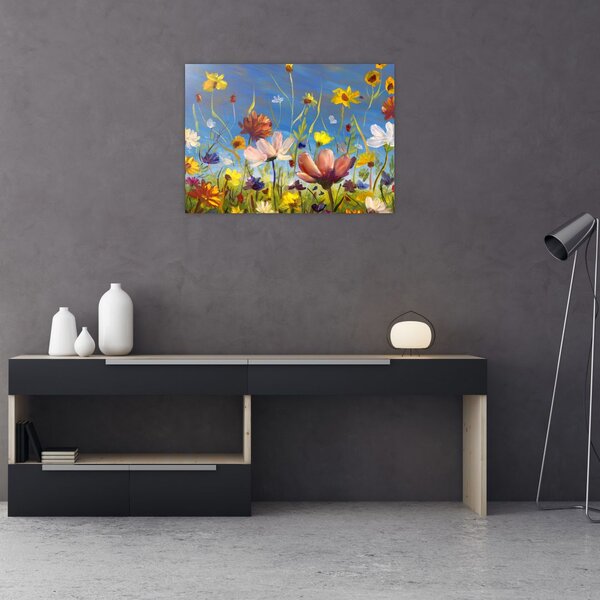 Tablou cu luncă înflorită (70x50 cm)