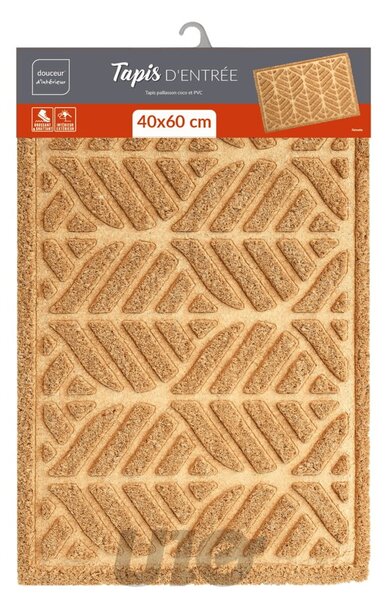 Covoraș de intrare din fibre de nucă de cocos 40x60 cm Palmette – douceur d'intérieur