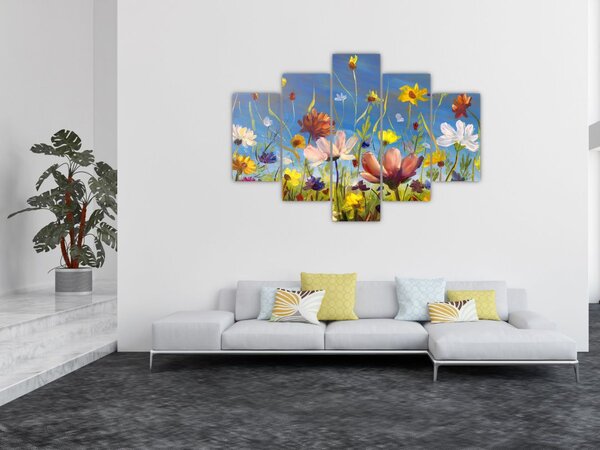 Tablou cu luncă înflorită (150x105 cm)