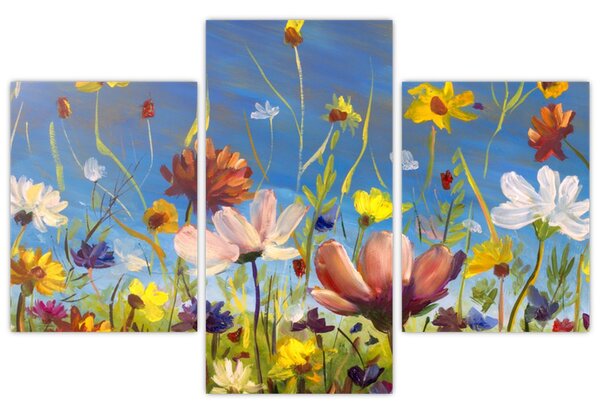 Tablou cu luncă înflorită (90x60 cm)