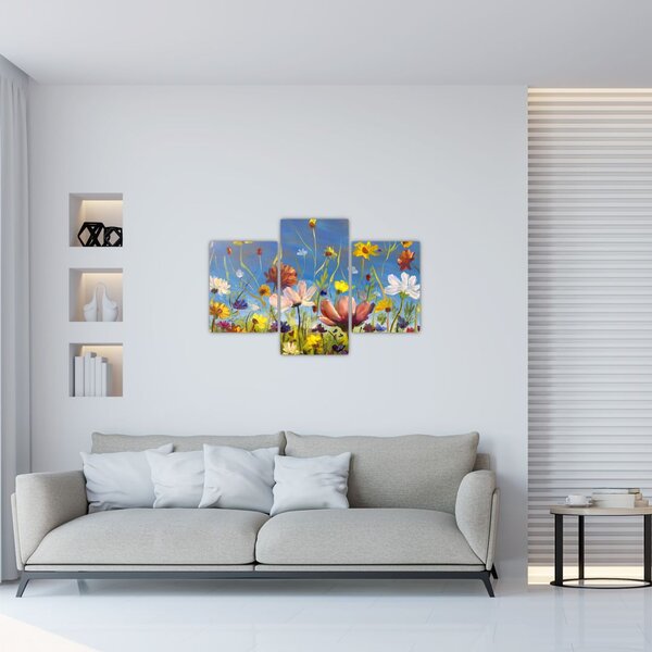 Tablou cu luncă înflorită (90x60 cm)