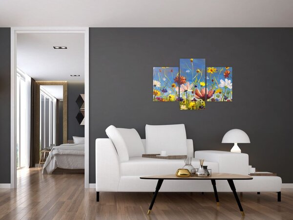 Tablou cu luncă înflorită (90x60 cm)