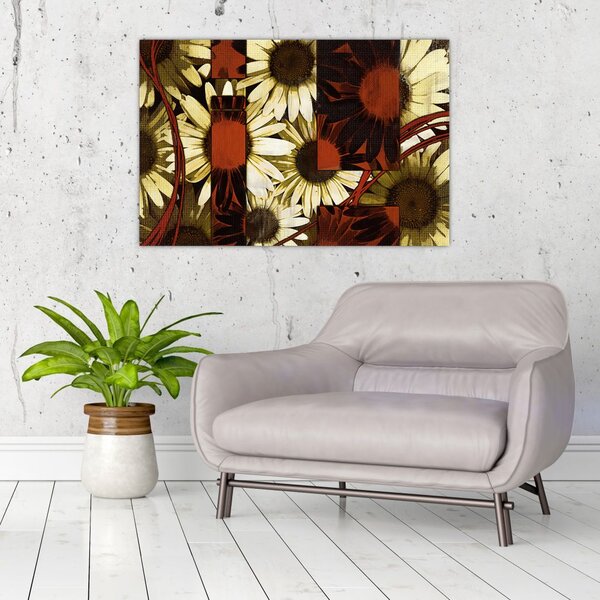 Tablou cu flori (90x60 cm)