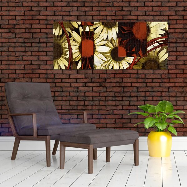 Tablou cu flori (120x50 cm)