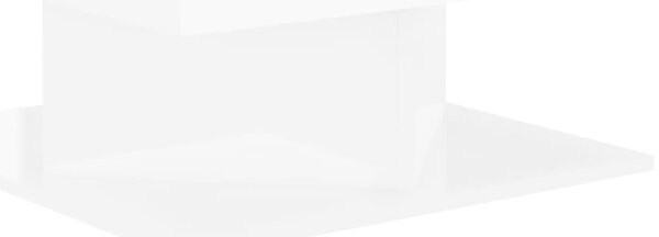 Măsuță de cafea, alb extralucios, 57x57x30 cm, PAL