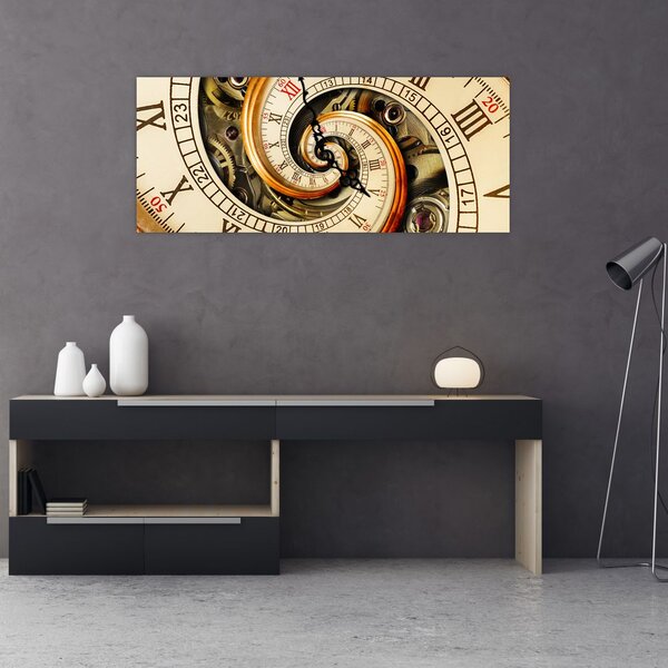 Tablou cu ceas (120x50 cm)