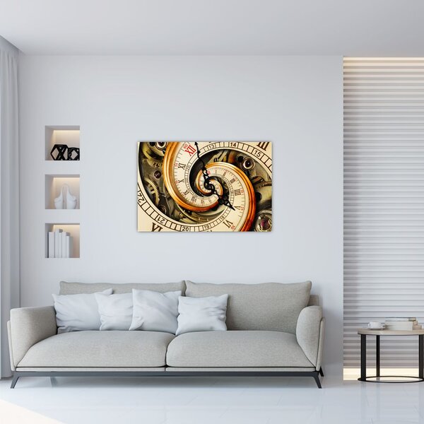 Tablou cu ceas (90x60 cm)
