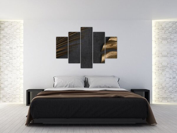 Tablou cu frunze aurii (150x105 cm)
