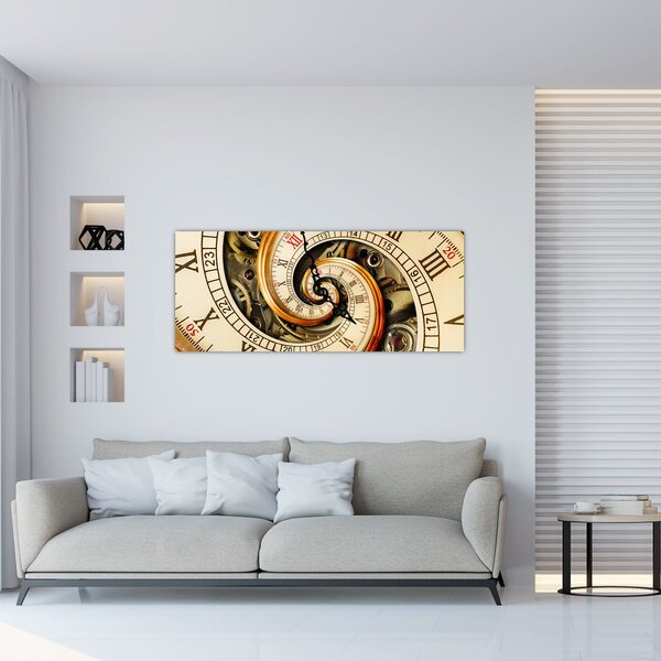 Tablou cu ceas (120x50 cm)