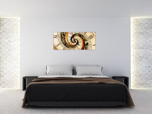 Tablou cu ceas (120x50 cm)