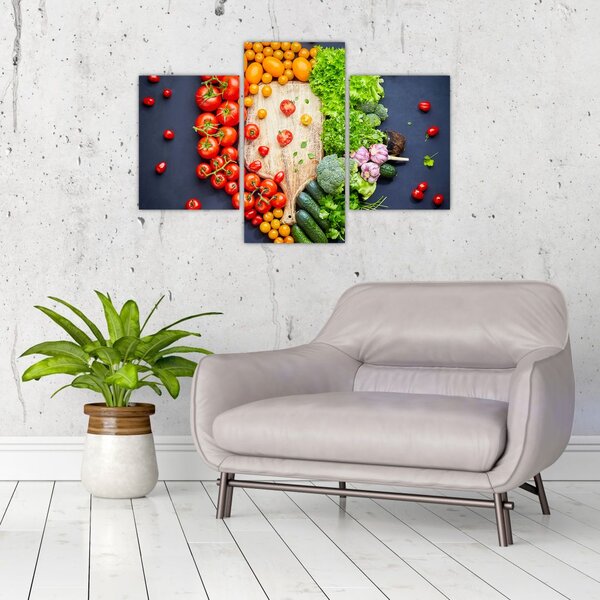 Tablou - Masa plină cu legume (90x60 cm)