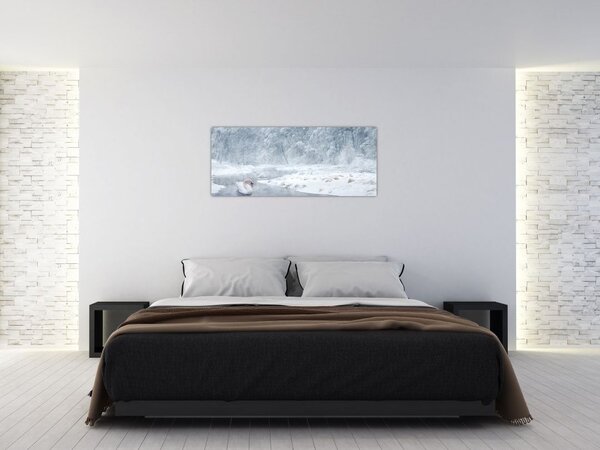 Tablou cu lebăde (120x50 cm)