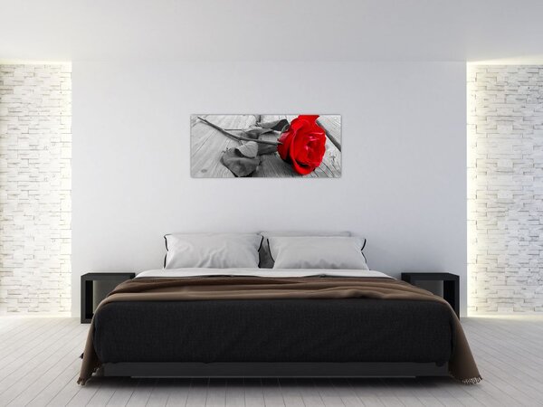Tablou cu trandafiri roșii (120x50 cm)