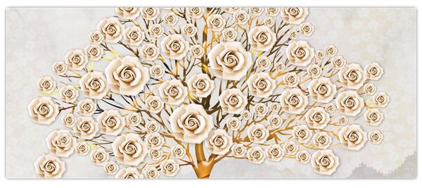 Tablou cu copac cu flori (120x50 cm)