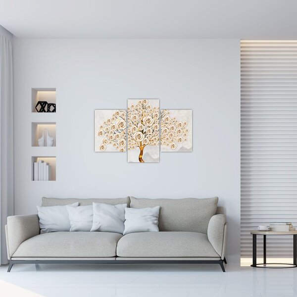 Tablou cu copac cu flori (90x60 cm)