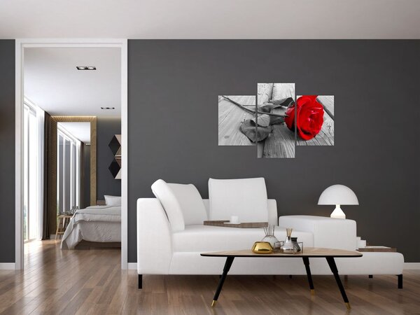 Tablou cu trandafiri roșii (90x60 cm)