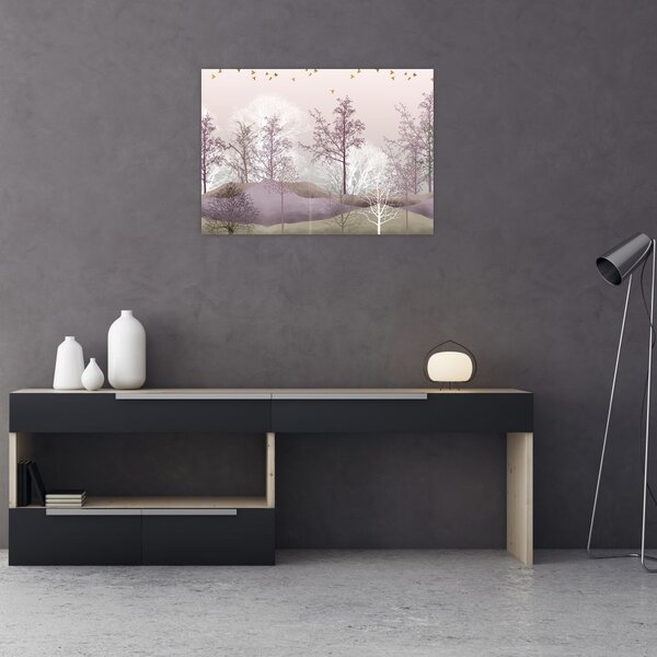 Tablou cu pădure (70x50 cm)