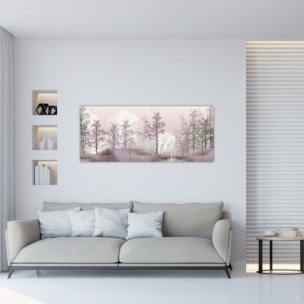 Tablou cu pădure (120x50 cm)