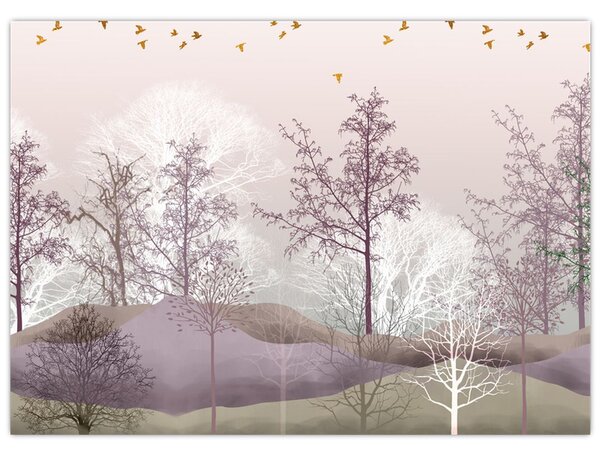 Tablou cu pădure (70x50 cm)