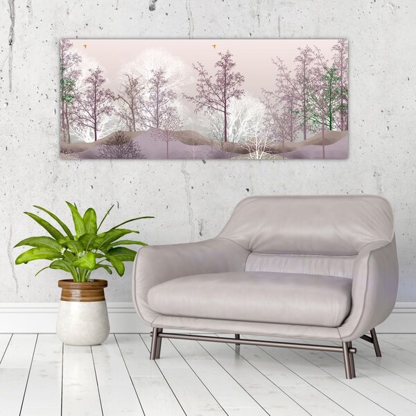 Tablou cu pădure (120x50 cm)