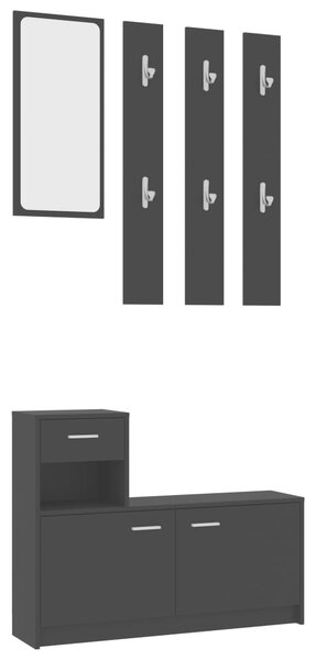 Mobilă pentru hol, negru, 100 x 25 x 76,5 cm, PAL