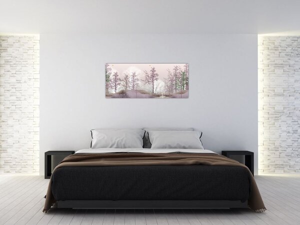 Tablou cu pădure (120x50 cm)